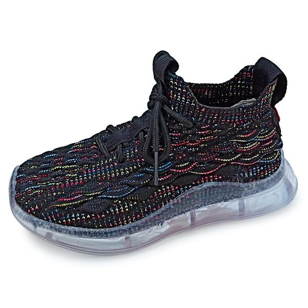 

sneakers children sock shoes slip on kids boys breathable students mesh tenis infantil chaussure enfant soft, Black;red