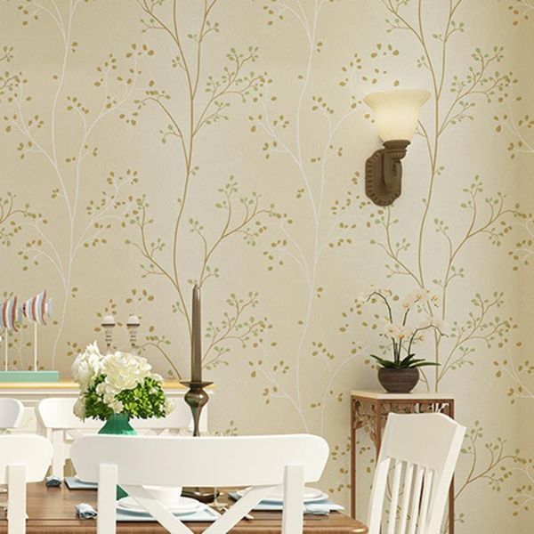 

wall stickers diy rural pastoral pattern paper non-woven mural sticker decal restaurant wallpapers for living room tv background