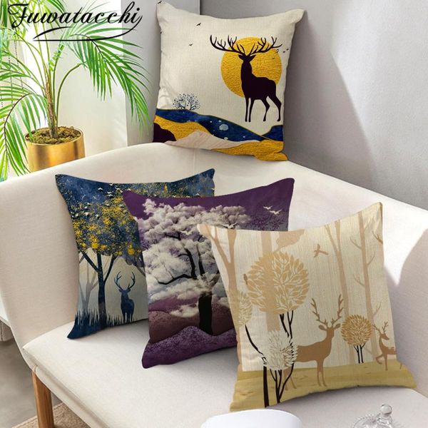 

cushion/decorative pillow animal covers nordic style geometric linen flamingo deer cushion cover home decorative case 45x45cm