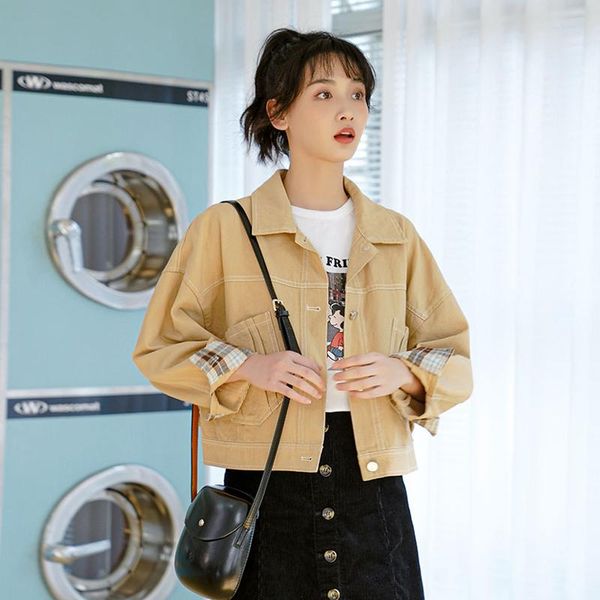 

female jacket spring autumn 2021 women's coats street clothes denim jackets for women ropa de mujer zjt2316, Black;brown