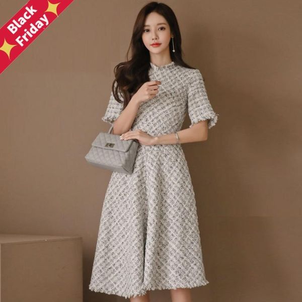 

party dresses fashion women arrival thick warm formal dress casual slim comfortable temperament trend sweet vintage a-line, White;black