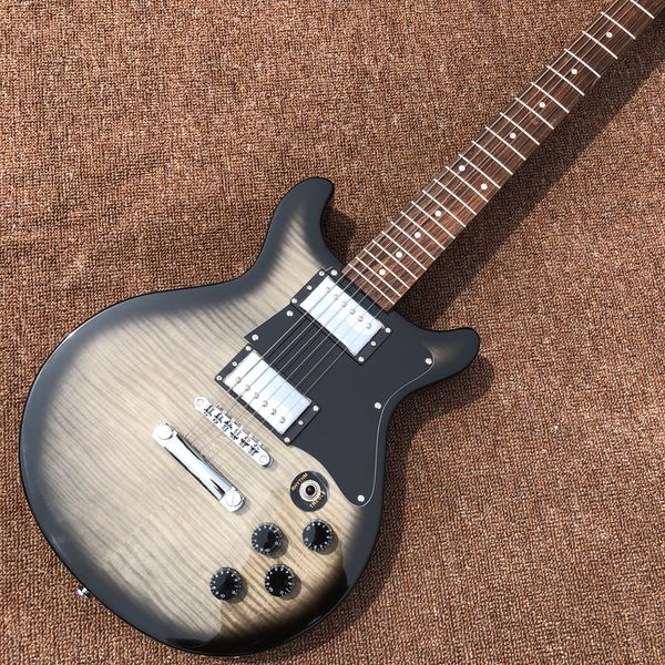 

electric guitar black color rosewood fingerboard black pickguard mahogany body