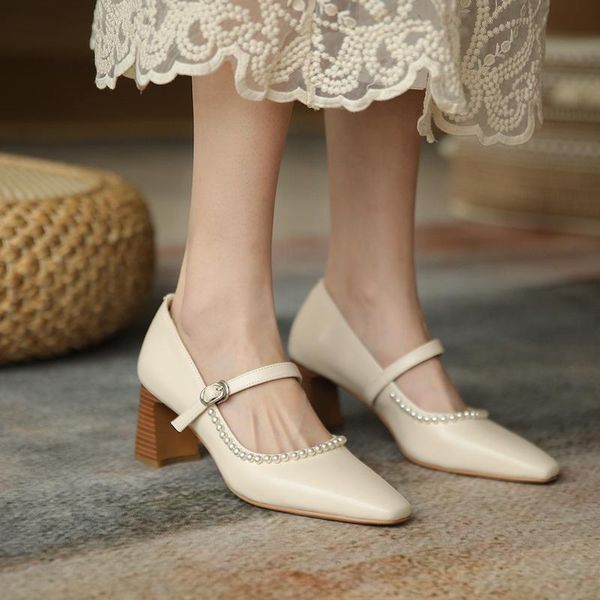 

elegant pointed toe shoes woman heels 2021 fashion women genuine leather shallow party dancing pumps female dress, Black