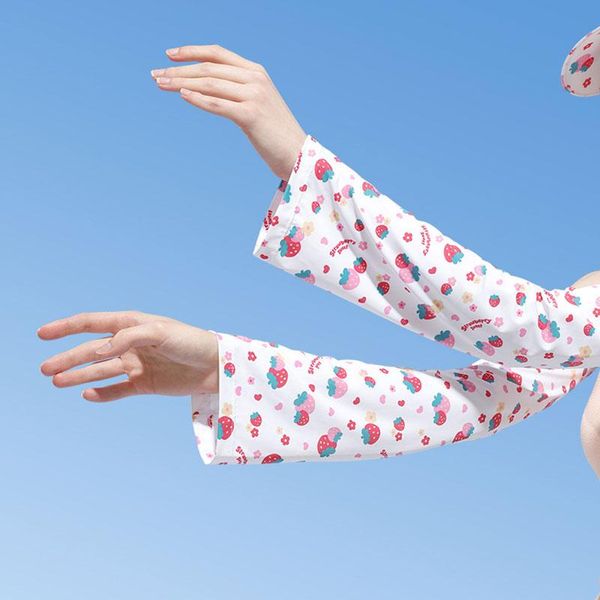 

five fingers gloves summer ladies silk sleeves sunscreen anti-uv sun protection outdoor riding driving cooling women arm, Blue;gray