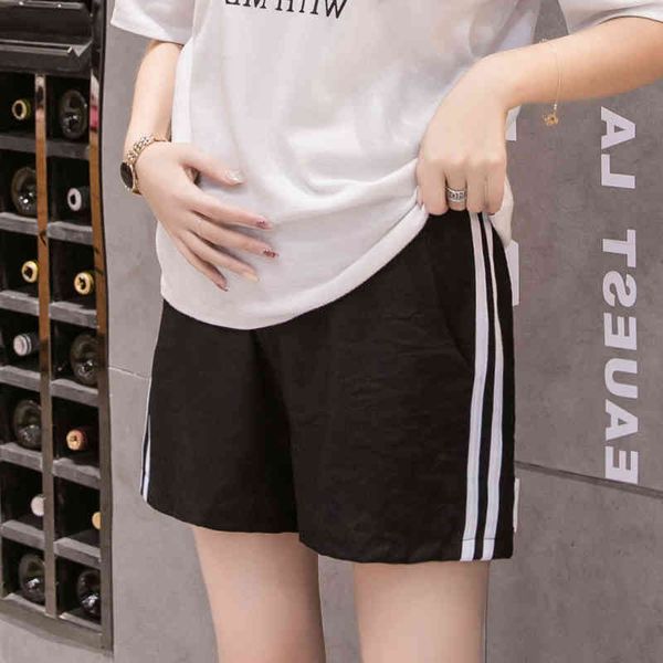 

maternity bottoms 6025# summer casual thin maternity adjustable across v low waist belly shorts clothes for pregnant women pregnancy, White