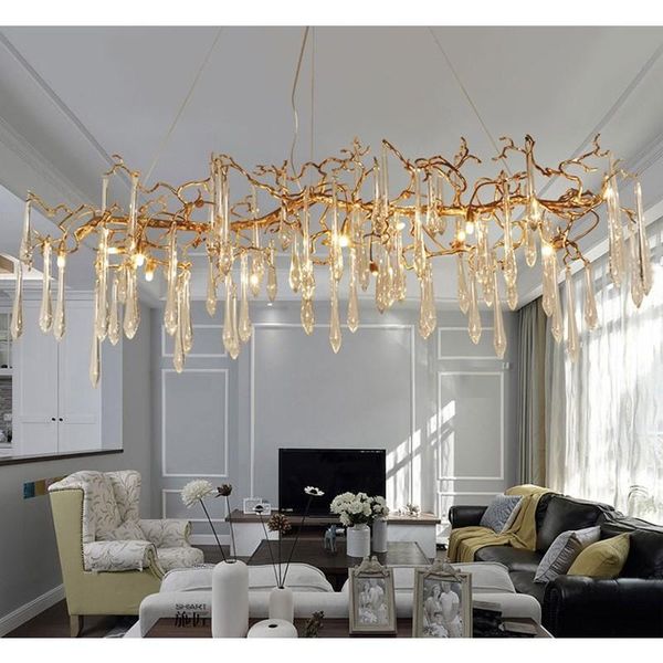 

chandeliers kostking lighting large artistic branches coloured glaze chandelier light el included lampshade
