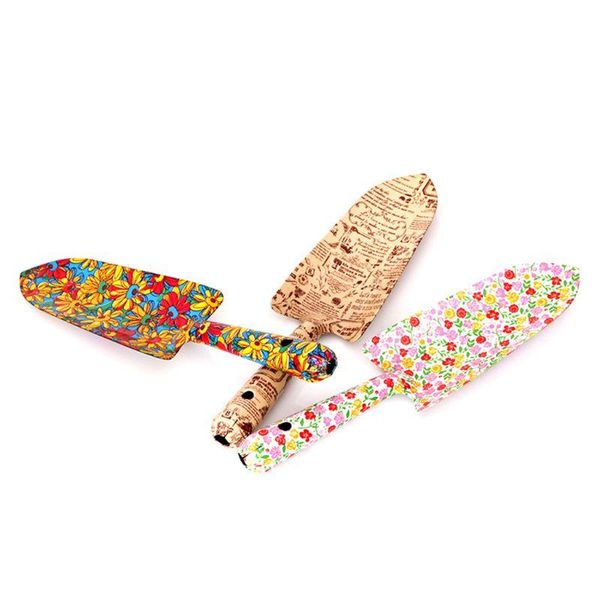 

spade & shovel ootdty 1pc rust resistant small garden trowel print gardening tool for flower veggie 3 styles