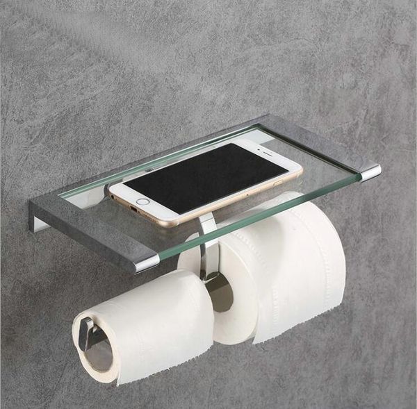

copper toilet paper el mobile phone holder rack shelf double roll hook holders