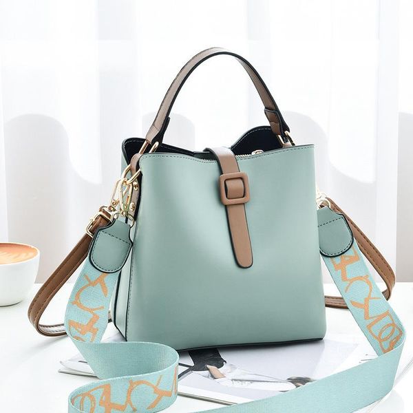 

evening bags women's 2021 wide shoulder strap bucket bag fashion large capacity single messenger