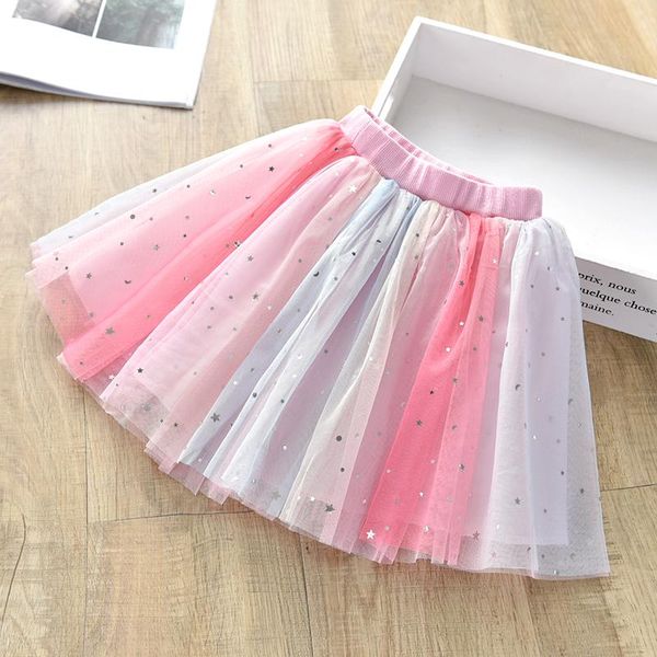

born baby kids skirt girls princess rainbow glitter dance tutu sequins party ballet skirts hiffon