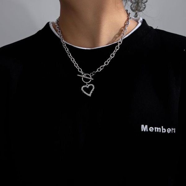 

chains fashion titanium steel simple temperament love wild necklace clavicle chain hip hop accessories, Silver