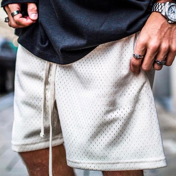 

men's shorts summer men fashion boardshorts mesh breathable male casual comfortable plus size fitness mens bodybuilding, White;black