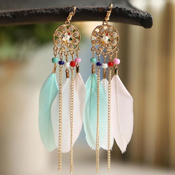 

dangle & chandelier 2021 boho style fashion pendant earrings golden color round hollow luxury zircon decoration earring women's jewelry, Silver