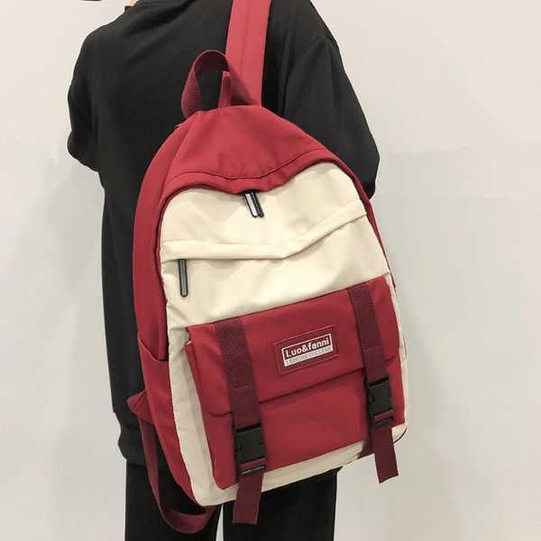 

school bags female student cute backpack harajuku nylon women fashion kawaii girl waterproof book luxury ladies bag