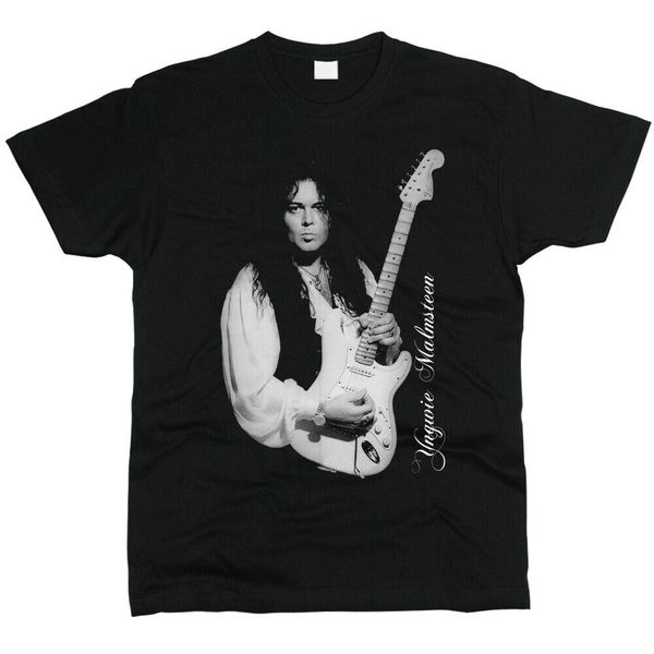 

yngwie malmsteen men t-shirt, White;black