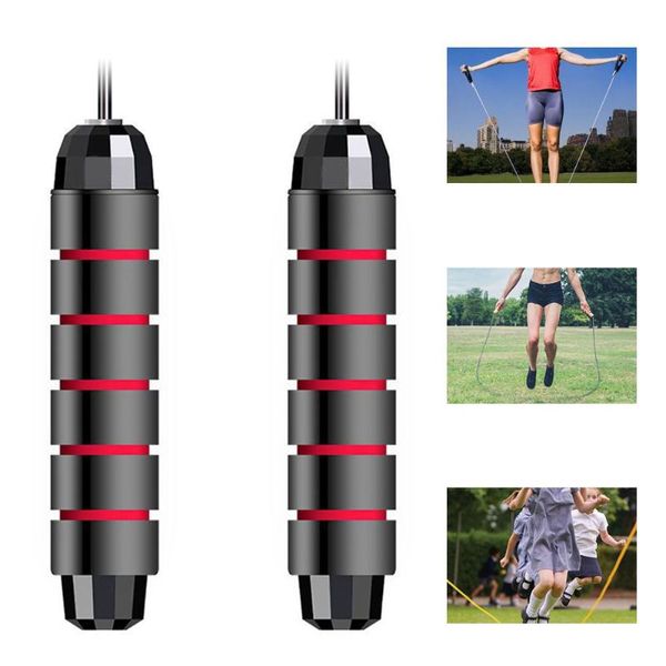 

jump ropes adjustable skipping rope bearing fast excercise fitness gym workout equipments foot wire d30