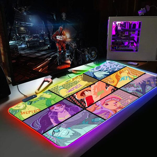 

mouse pads & wrist rests one piece gaming rgb pad large 90x40cm computer desk led mousepad xxl non-slip keyboard big mat