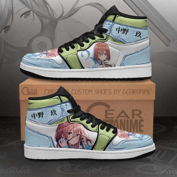 

miku nakano sneakers custom 5-toubun no hanayome anime sport shoes 2021