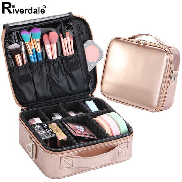 Feminino Artista Makeup Bag Organizador Organizador Marca Maquiagem Caixa de Armazenamento Profissional Beauty Maquiagem Caso Travel Tool Cosmetic Bag 210729