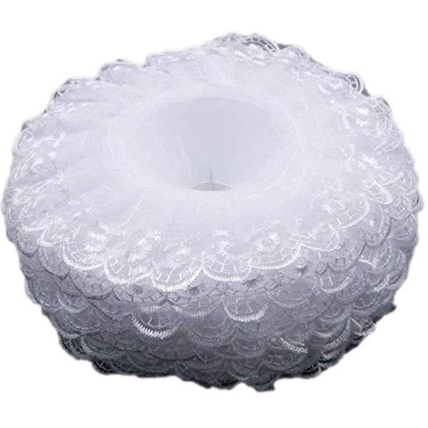 

decorative flowers & wreaths 6pcs lace bouquet collar, collar diy holder wedding bridal white decoration
