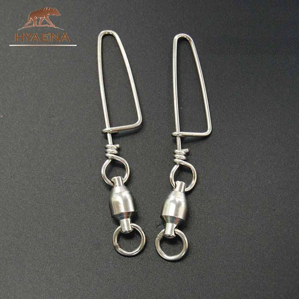 

fishing hooks hyaena 50pcs ball bearing swivel/coastlock snap 100% brass/ nickle swivels connector tackle