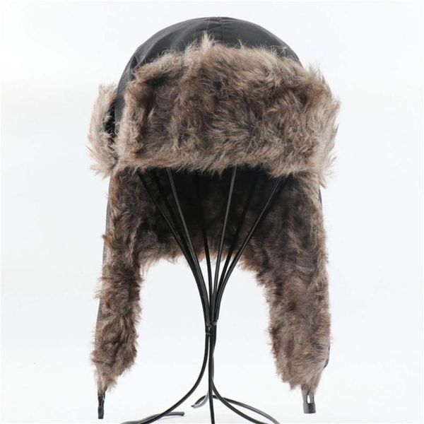 

berets couple cap casual no brim warm ear flap hat solid color protection, Blue;gray