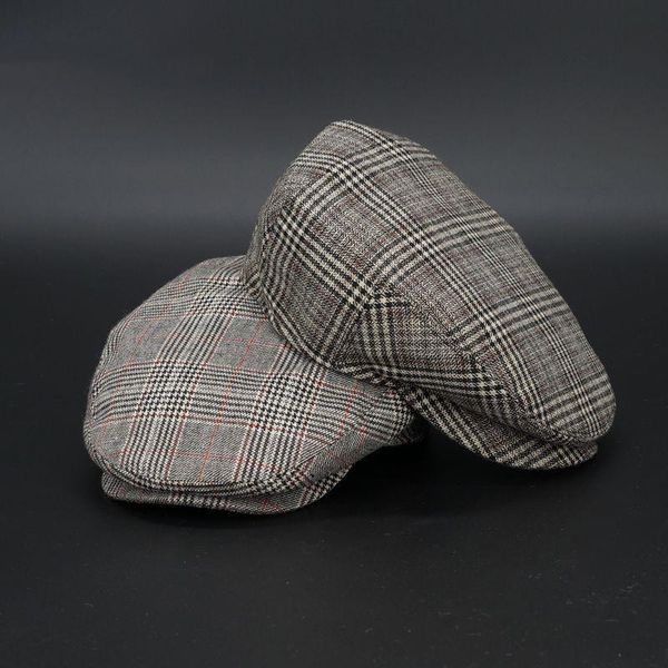 

berets mens flat cap for men/women wool blend soft grid sboy caps driving hat spring autumn beret irish hunting nz142, Blue;gray