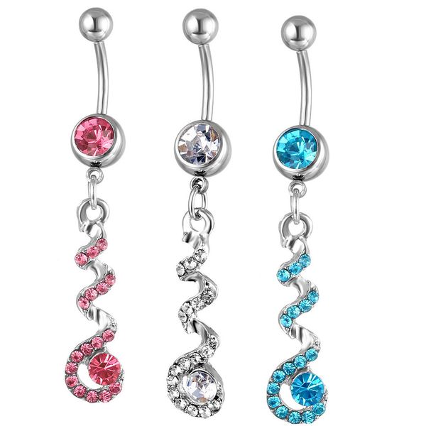 

d0554 belly navel button ring mix colors, Silver