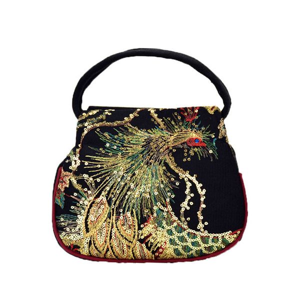 

peacock embroidery mini lady's cheongsam dinner bag women's handbag
