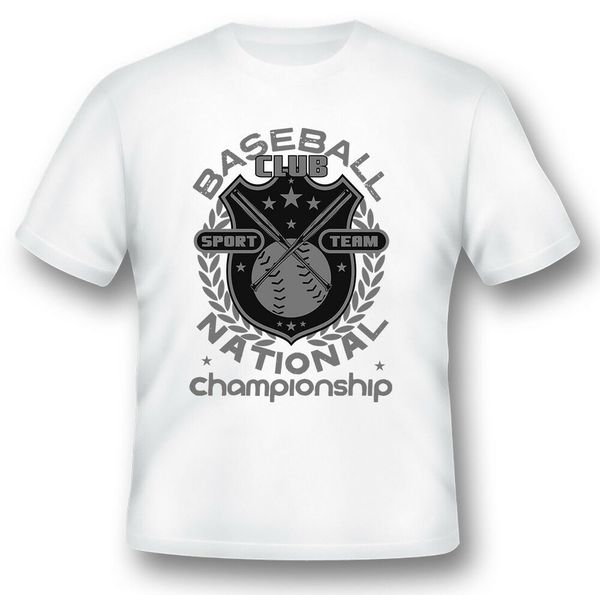 

baseball club national championship tee shirt black or white, White;black
