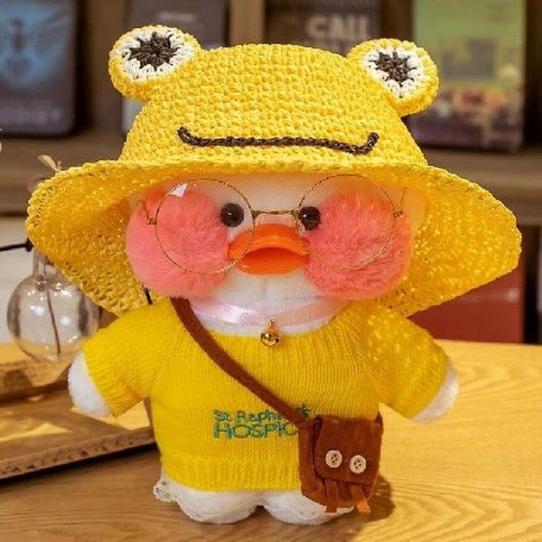 

30cm Cute Plushie Lalafanfan Yellow Duck Stuffed Animals Soft Plush Toys for Girls Kids Kawaii Doll Birthday Christmas Gift