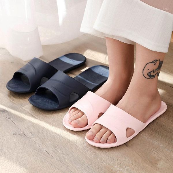 

female eva slippers super light lovers bathroom indoor slipper anti-slip soft summer autumn shoes woman men home slides sh4651, Black