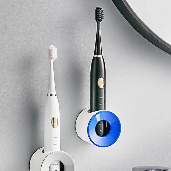 

toothbrush holders punching wall-mounted electric holder suction wall bathroom storage shelf stander in stock
