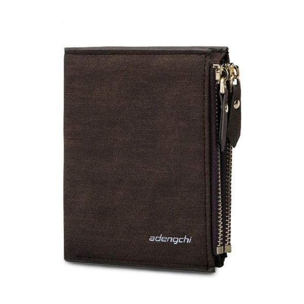 

card holders zovyvol fashion cow leather men holder zipper solid multi-function protection coin wallet porta tarjetas purse, Brown;gray