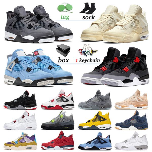 

air jorden 4 4s jumpman fiba basketball shoes infrared diy sports sneakers off university blue sail shimmer cactus jack what the men women t