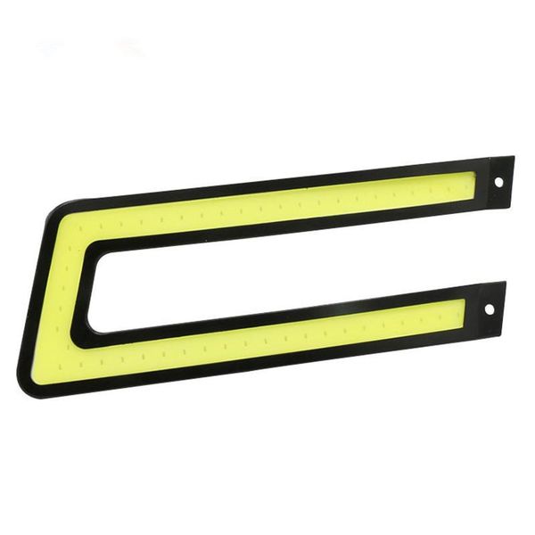 

working light 1 pair u shape super white led car drl daytime running driving fog lamp emit bright color