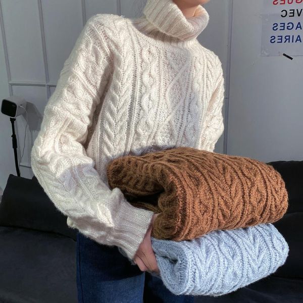 

men's sweaters thick turtleneck sweater white of milk for women ew65, White;black