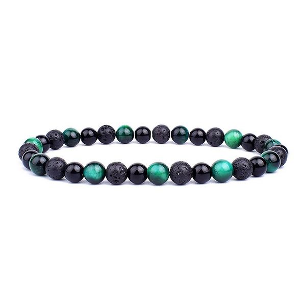 

beaded, strands tiger eye & hematite bracelets men 6/8/10mm natural obsidian bead for women protection magnetic health jewelry pulsera, Black