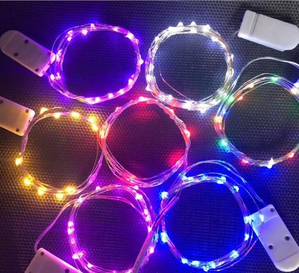 Comking Color Você quer RGB Cores Decorações de Jardim LED Strings 1M 2M 3m Cobre de Prata Luzes Luzes de Fada da Bateria Para Festa Casa Festa Decoração de Casamento