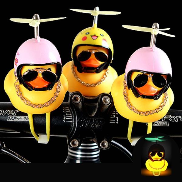 

interior decorations luminous airscrew helmet standing duck broken wind small yellow motorbike bicycle cycling light car accessories