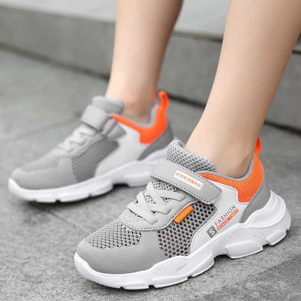 

children's sports shoes boys' mesh breathable summer hollow out middle school and university students', Black