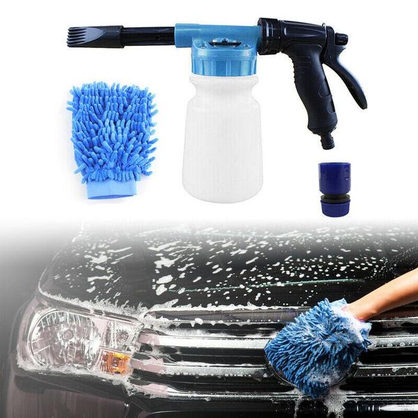 

watering equipments durable car washer foam nozzle gun cleaning washing foamer lance water shampoo soap and glove