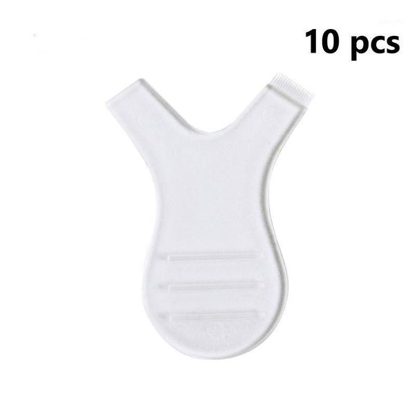 

eyelash extension 10pcs/pack reuseable plastic brush clean y shape grafted eyelashes makeup mascara tools1