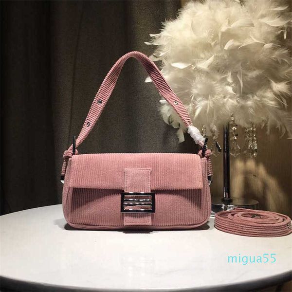 

luxurys designers brand fashion underarm bag corduroy three color detachable chain long shoulder strap messengerbag
