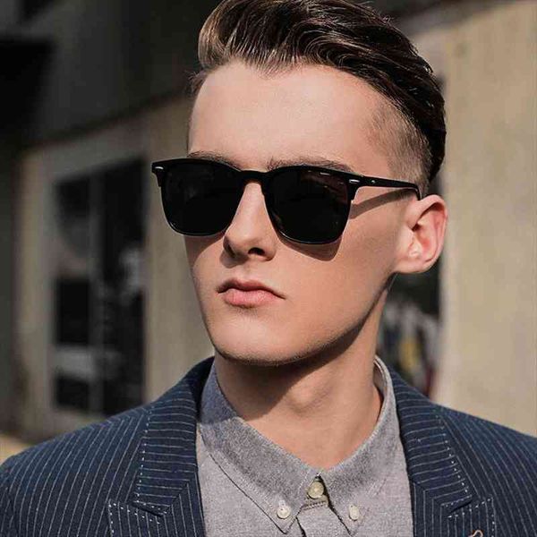 

brand design polarized sunglasses men women driver mirror vintage sun glasses male classic out door square shade eye wear uv400, White;black