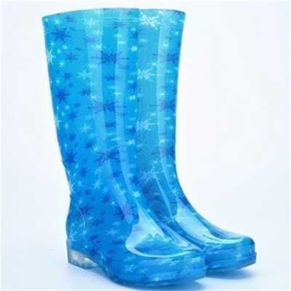 

boots rainshoes transparent anti-slip slip high woman dwaterproof water shoes, Black