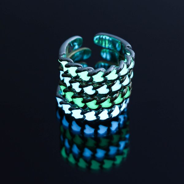 

fashion trend new night luminous love adjustable ring for women gift, Silver