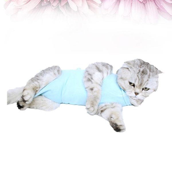 

creative cat neutering clothes anti-lick costume cotton recovery (blue, size) costumes
