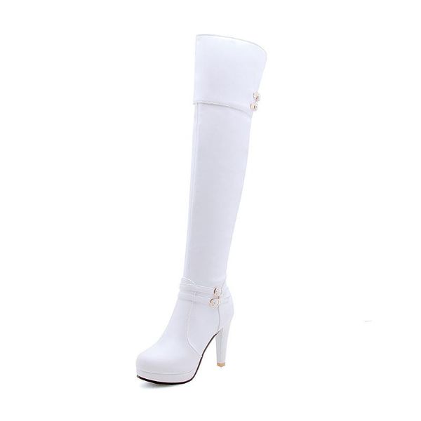 

boots wine and high heel water table size knee, Black