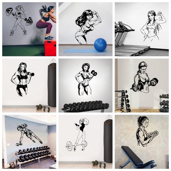 

wall stickers funny gym home decoration accessories for living room kids art decal